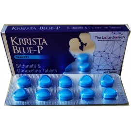 印度巔峰藍P雙效 KRRISTA BLUE-P 威而鋼雙效片(西地那非110mg+達泊西汀110mg )1盒10粒    價格最便宜